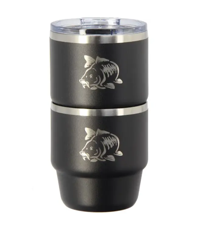 NGT Twin Mug Set – Stapelbare Outdoor Drinkset met 2 Geïsoleerde Bekers – 180 ml en 240 ml