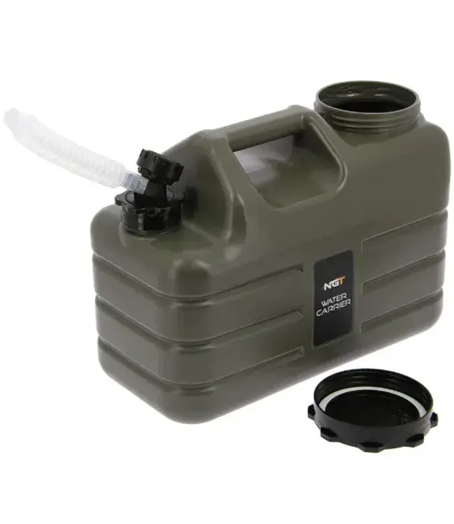 NGT Water Container 11L – Stevige Watercontainer met Kraanfunctie, Tuit en 2 Doppen voor Bivvy en Sessies