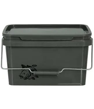 NGT Bucket 5 Litre – Seau Rectangulaire pour Appâts avec Couvercle Hermétique