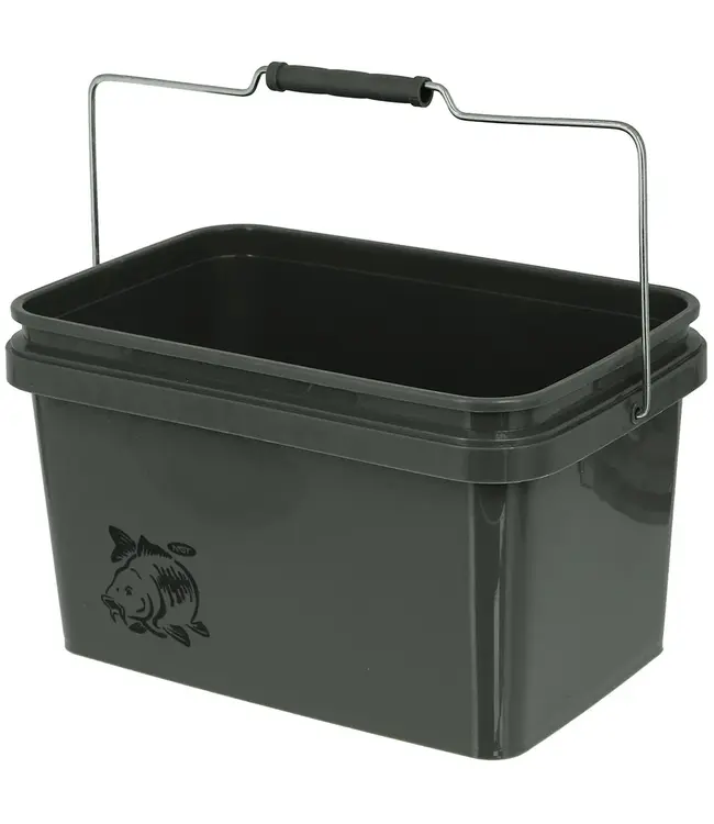 NGT Bucket 5 Litre Green Rectangular Bucket – Rechthoekige Aasemmer met Luchtdicht Deksel en Vergrendelingen