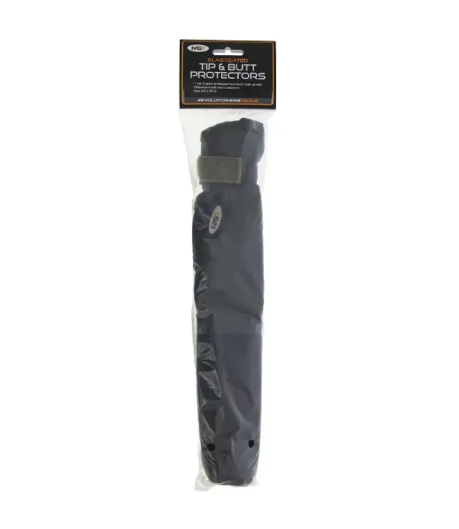 NGT Connected Tip & Butt Protectors – Protections de Canne Reliées avec Sangle Élastique pour Pointe et Talon