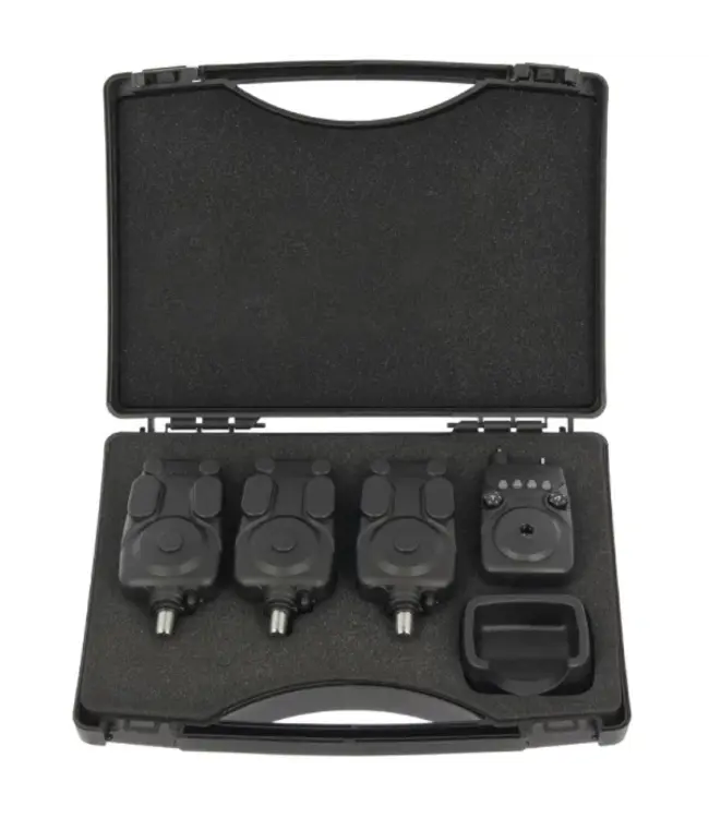 NGT Dynamic MK2 3pc Wireless Alarms – Bissanzeiger Set mit Einstellbarer Lautstärke, Ton, Sensibilität, Licht und Receiver