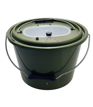 Albatros Seau à Appâts Rond en Plastique 10 Litres – Seau avec Insert et Couvercle Aéré