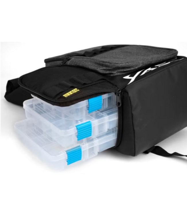 Shimano Yasei Rucksack 27x15x45cm – Rugzak met 3 Plano Lure Boxen en Rolltop Vak