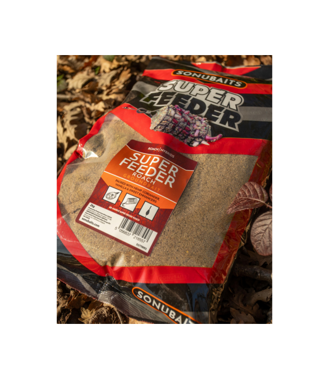 Sonubaits Super Feeder Roach 2kg – Fischmehlfreies Groundbait mit Hanf, Koriander und Vanille für Feeder- und Posenangeln