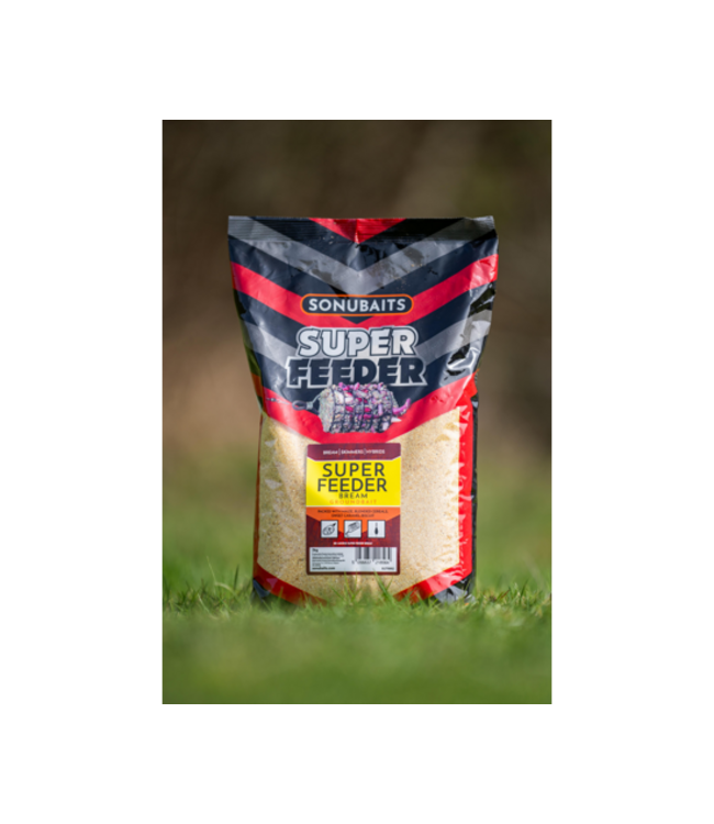 Sonubaits Super Feeder Bream 2kg – Amorce Sans Farine de Poisson avec Mélange Céréalier Riche en Biscuit pour Feeder et Flotteur