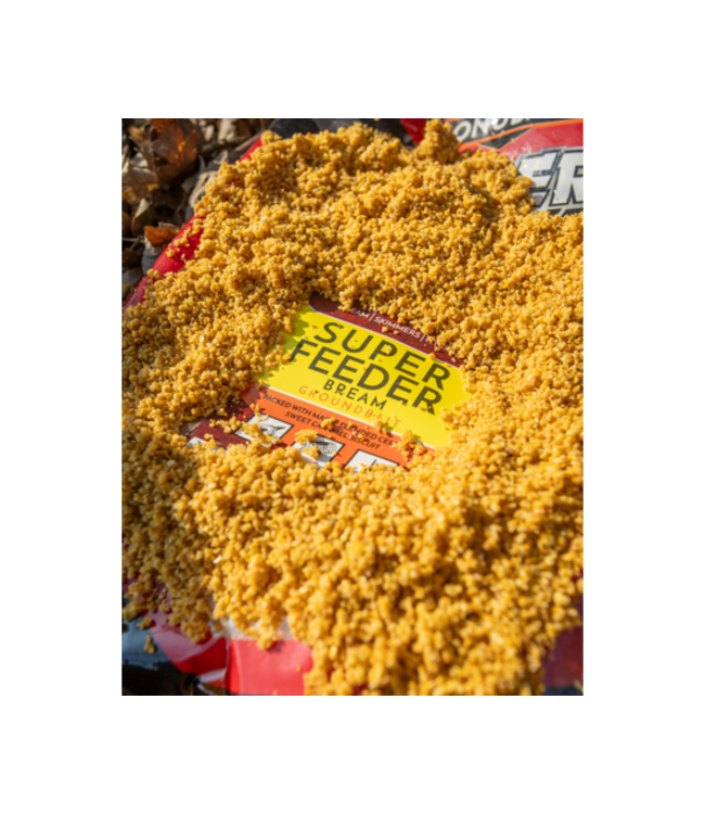 Sonubaits Super Feeder Bream 2kg – Amorce Sans Farine de Poisson avec Mélange Céréalier Riche en Biscuit pour Feeder et Flotteur