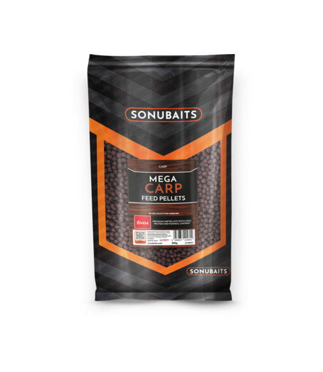 Sonubaits Mega Carp Pellets 4mm, 6mm oder 8mm – Premium Karpfenpellets mit Hohem Protein- und Fischmehlgehalt für das Angeln mit Harten Pellets
