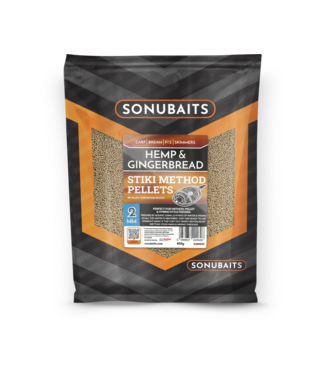 Sonubaits Stiki Pellets 2mm Hemp & Gingerbread – Method Pellets voor Karpervisserij