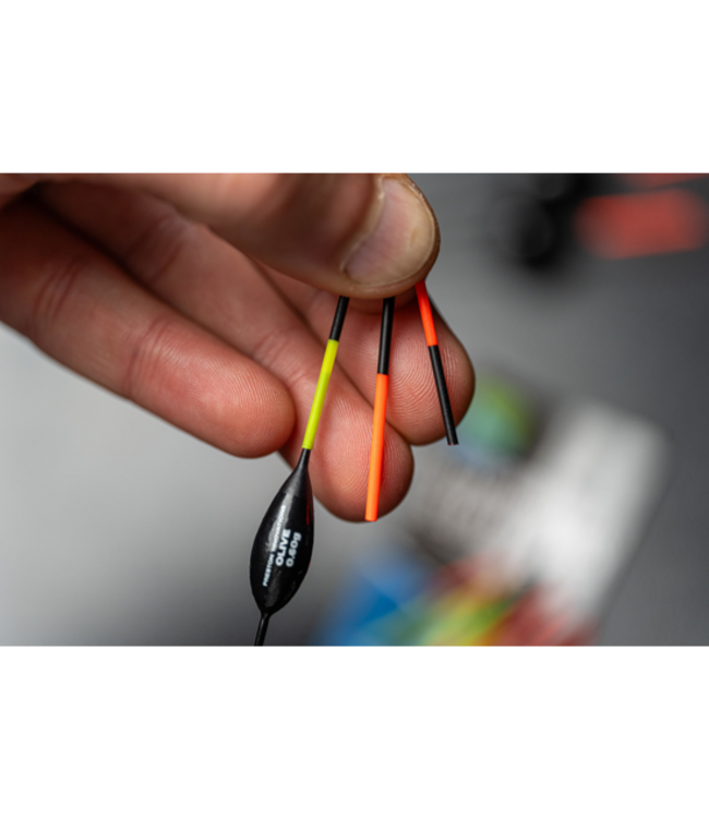 Preston Carpodromes Float Tops Rot/Schwarz oder Gelb/Schwarz in Verschiedenen Längen – Ersatz Posenoberteile für die Carpodrome Float Range