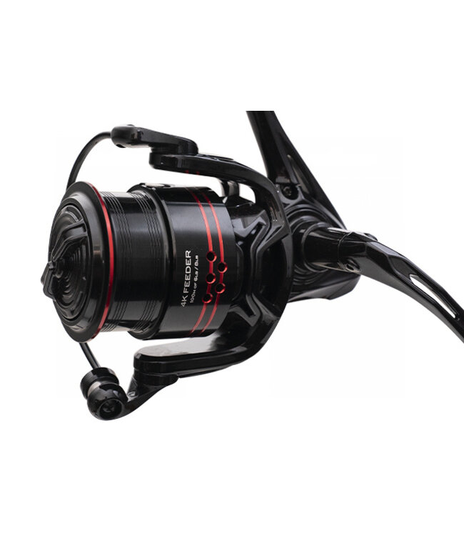 Drennan Red Range 4K Feeder Reel – Kompakte 4K Feederrolle mit 5+1 Lagern, Frontbremse und Aluminiumspule für 100m 6-8lb Schnur
