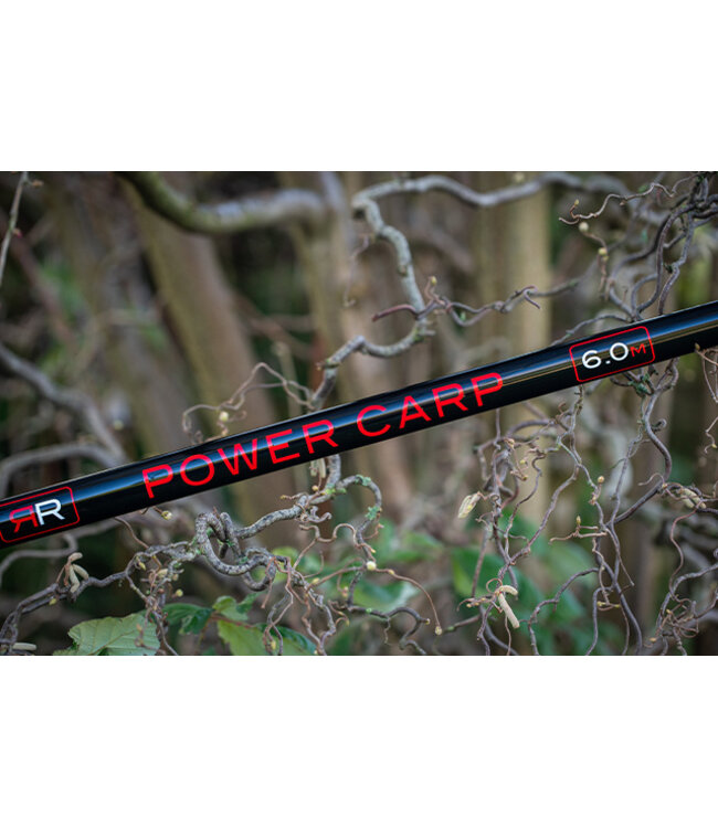 Drennan Red Range Power Carp 6.00m – Ultra Sterke en Stijve 6m Vaste Hengel met 2m Voorgemonteerde Carp Kit en Power Pull Elastiek