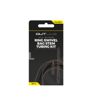 Avid Carp Outline Bag Stem Tungsten Tubing Kit Ring Swivel 3 stuks – Complete Tungsten Bag Stem Set voor 3 Hengels