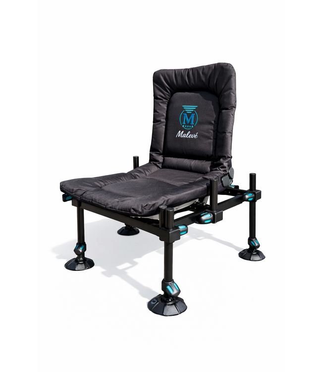 Malevé D36 Comfort Feederchair – Premium Feederstoel met D36 Uprights, Verstelbare Rugsteun, Dikke Matras en Moddervoeten