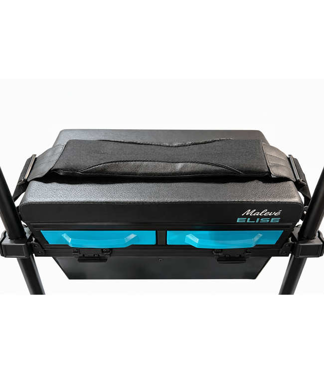 Malevé Elise D36 Competitie Zitmand – Compacte Topklasse Seatbox zonder Rugleuning met 4 Geanodiseerde D36 Poten, Diepe Onderlade en Draagriem