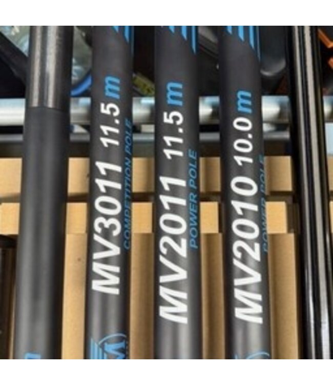 Malevé Super Pack MV2011 Power Pole 11.50m + Gratis Cupping Kit – Strakke Power Carp Pole met 3 Pulla Kits, Reversible Mini Extension en Foedraal