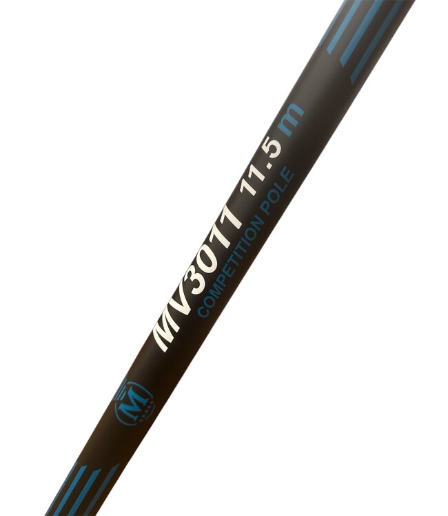 Malevé Super Pack MV3011 Competition Pole 11.50m + Kit Coupelle Gratuit – Grande Canne de Compétition Rigide avec 3 Kits Pulla, 2 Mini Extensions Réversibles et Fourreau