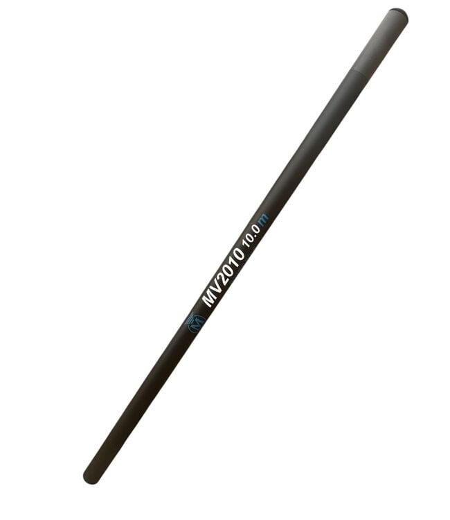 Malevé Pack MV2010 Power Pole 10m + Gratis Cupping Kit – Krachtige Power Carp Pole met 3 Pulla Kits, Reversible Mini Extension en Foedraal