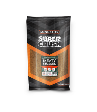 Sonubaits Super Crush Meaty Mussel Mix – Amorce Fishmeal avec Farine de Moule pour Carpe et F1