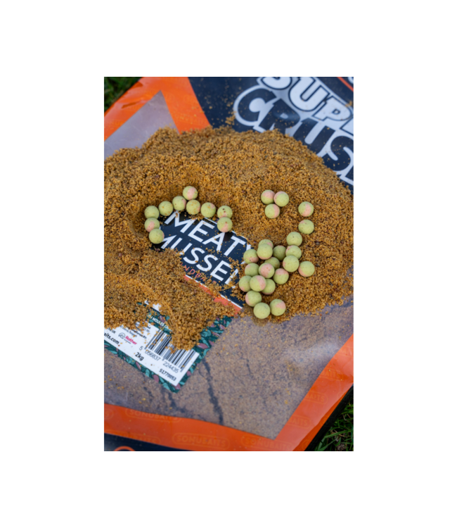Sonubaits Super Crush Meaty Mussel Mix – Crushed Pellet Mix mit Proteinreichem Muschelmehl für Method Feeder, Stipprute und Allroundangeln