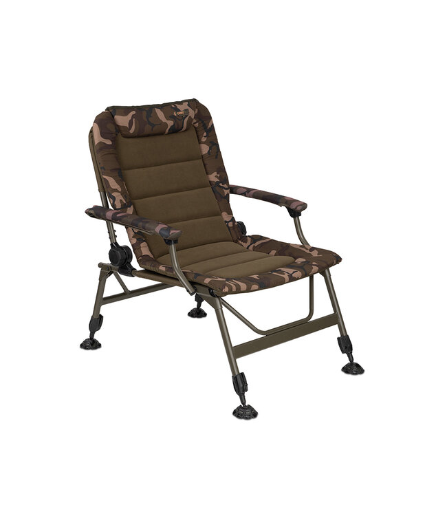 Fox Camolite Recliner Chair Compact, Standard of Large – Verstelbare Visstoel met Micro Fleece Matras, 6 Verstelbare Poten en Leg Locks