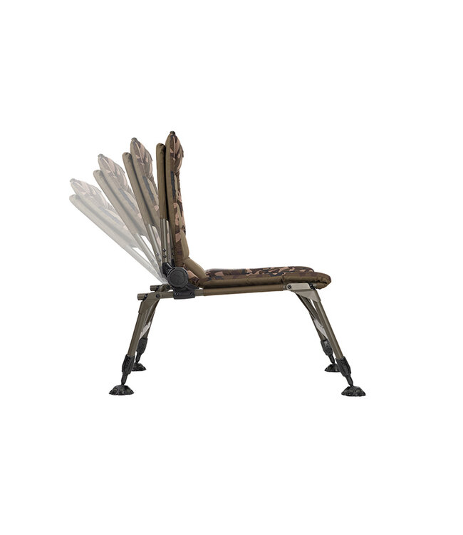 Fox Camolite Recliner Chair Compact, Standard oder Large – Verstellbarer Angelstuhl mit Micro Fleece Polsterung, 6 Verstellbaren Beinen und Leg Locks