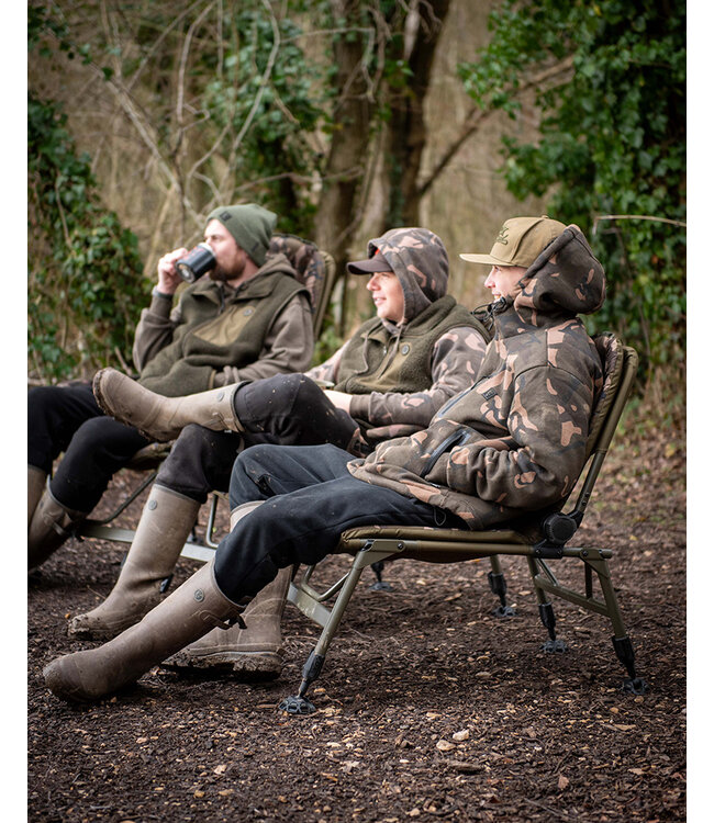 Fox Camolite Recliner Chair Compact, Standard of Large – Verstelbare Visstoel met Micro Fleece Matras, 6 Verstelbare Poten en Leg Locks