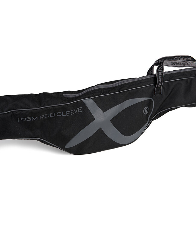 Matrix Single Rod Sleeve 1.75m of 1.95m – Gevoerde Hengelfoudraal voor 1 Feederhengel of Wagglerhengel met Grote Rits en Draaggrepen