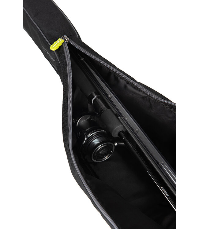 Matrix Single Rod Sleeve 1.75m of 1.95m – Gevoerde Hengelfoudraal voor 1 Feederhengel of Wagglerhengel met Grote Rits en Draaggrepen