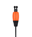 Fox Black Label Dinky Halo Bobbin Rot, Orange, Grün, Lila, Weiß oder Schwarz – Beleuchteter Dinky Bobbin mit 2,5mm Jack Plug und Schwarzem Verstellbarem Ball Clip