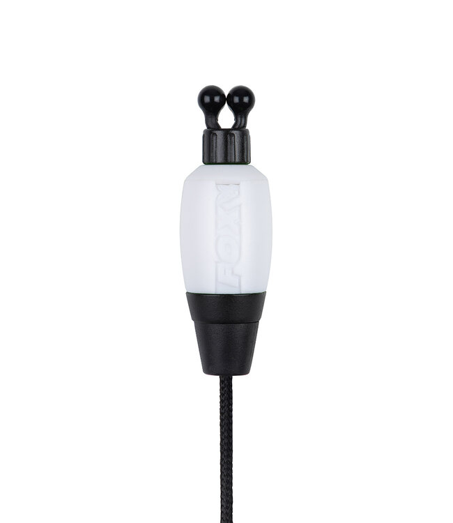 Fox Black Label Dinky Halo Bobbin Rot, Orange, Grün, Lila, Weiß oder Schwarz – Beleuchteter Dinky Bobbin mit 2,5mm Jack Plug und Schwarzem Verstellbarem Ball Clip