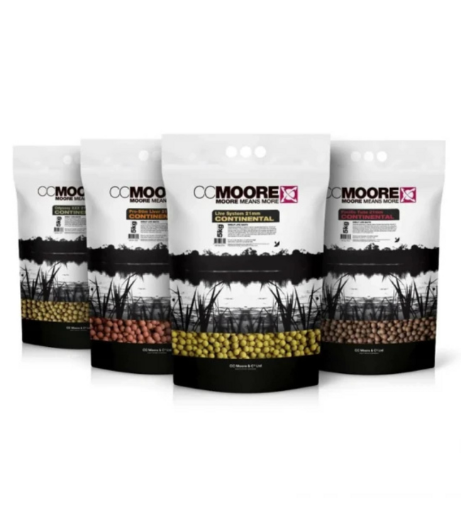 CC Moore Continental Boilie Range 21mm 5kg – Bouillettes Carpe de Gros Diamètre à Faible Diffusion pour Gros Amorçages et Sessions Européennes