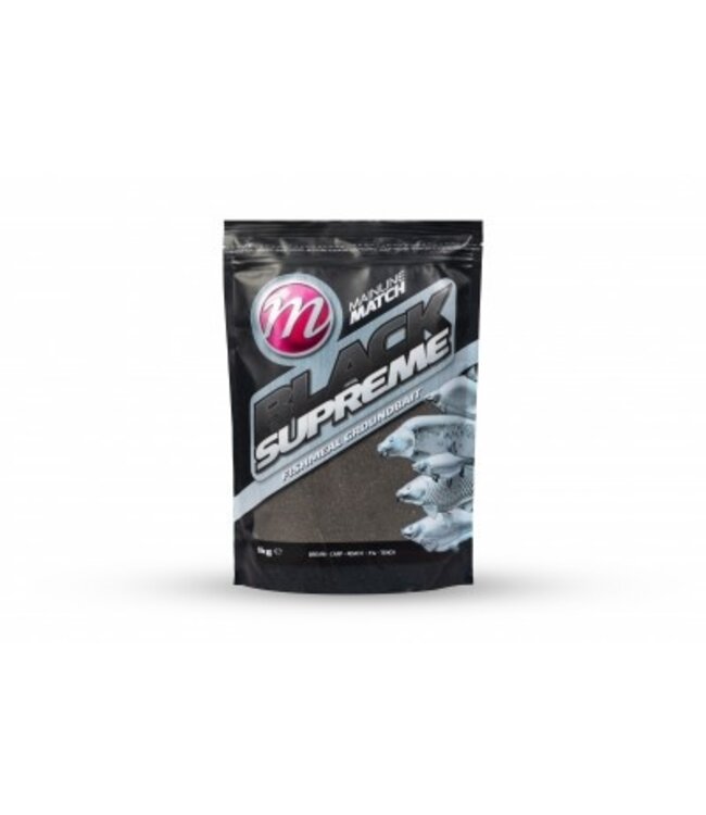 Mainline Supreme 1kg Red, Yellow of Black – Vismeel Lokvoer met Pellets en Granen voor Feedervisserij, Method Feeder en Pole Cup