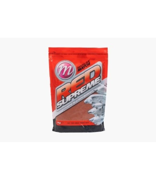 Mainline Supreme 1kg Red, Yellow oder Black – Fischmehl Groundbait mit Pellets und Getreide für Feederangeln, Method Feeder und Pole Cup