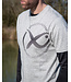 Matrix Large Mesh Logo T-Shirt Grey – Graues Baumwoll-T-Shirt mit Großem Schwarzem Matrix Logo auf der Linken Schulter und Disc Logo im Nacken
