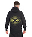Matrix Large Fade Logo Hoody Black-Lime – Hoody Pullover Noir avec Grand Logo Matrix Lime sur la Poitrine et le Dos, Poche Kangourou et Cordon