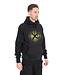 Matrix Large Fade Logo Hoody Black-Lime – Zwarte Pullover Hoody met Groot Lime Matrix Logo op Borst en Rug, Kangoeroezak en Trekkoord