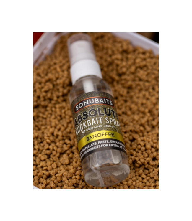 Sonubaits Absolute Bait Spray – Spray Liquide Fortement Concentré pour Hookbaits, Feeders, Wafters, Band’ums Sinkers et Spike’ums