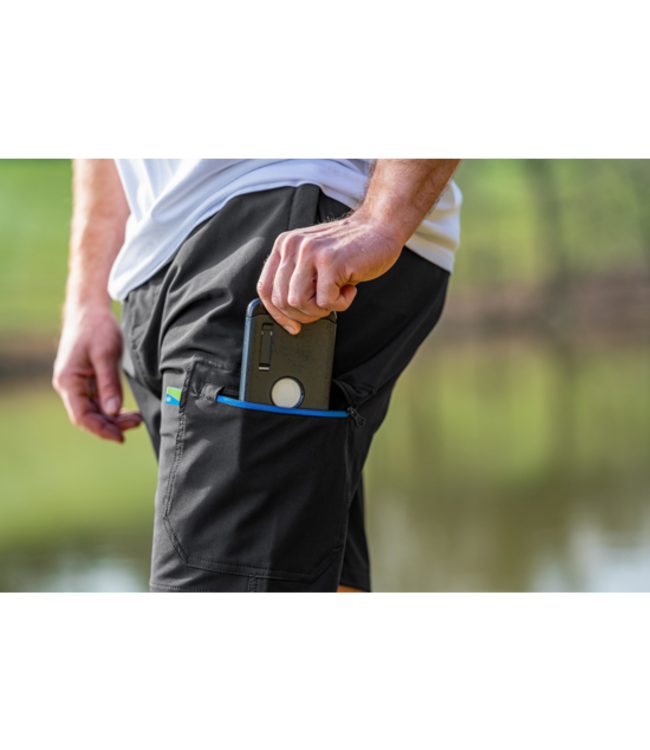 Preston Duratech Shorts – Sneldrogende Stretch Short met Elastische Tailleband en Ritszakken voor Comfort aan de Waterkant