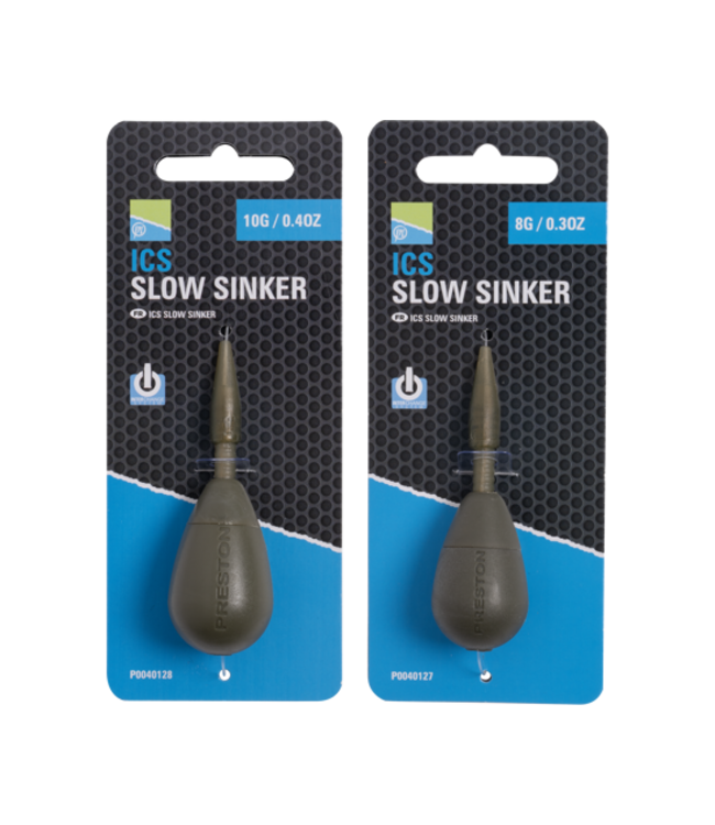 Preston ICS Slow Sinker 8g of 10g – Langzaam Zinkende ICS Feeder met Forward Loading Design voor Vis in Meerdere Waterlagen