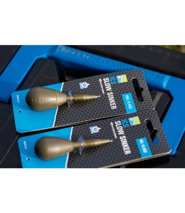 Preston ICS Slow Sinker 8g oder 10g – Langsam Sinkender ICS Feeder mit Forward Loading Design für Fische in Mehreren Wasserschichten