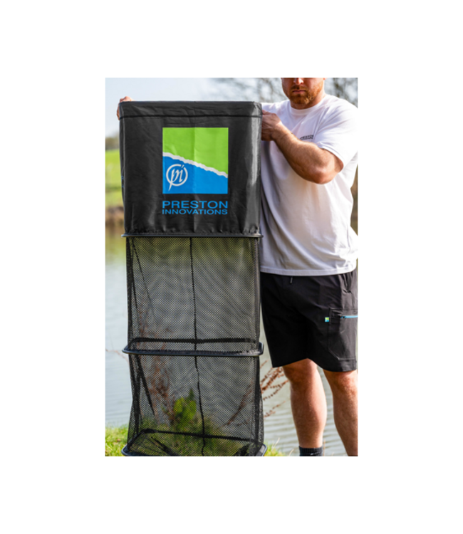 Preston Dura Keepnet Quick Dry Mesh – Bourriche Durable avec Anneaux Aluminium Extérieurs, Système d’Angle Réglable et Mesh à Séchage Rapide