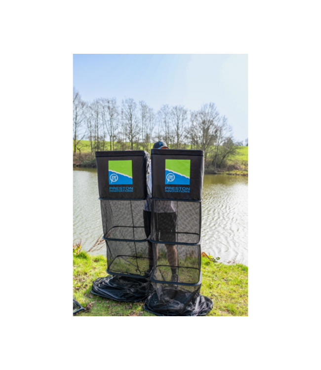 Preston Dura Keepnet Quick Dry Mesh – Robustes Setzkescher mit Äußeren Aluminiumringen, Verstellbarer Winkelverriegelung und Schnelltrocknendem Mesh