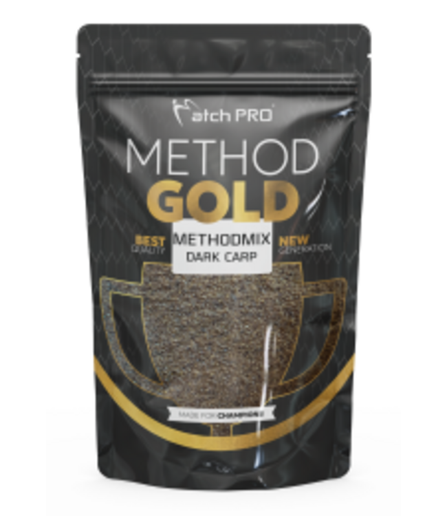 MatchPro Method Mix Gold 700g Dark Carp, Energy Carp of Power Carp – Method Mix voor Method Feeder met Pelletfractie, Actieve Werking en Karpergerichte Aantrekkingskracht