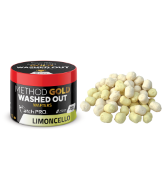 MatchPro Method Gold Wafters Washed Out 8mm Mango, Shrimp, Strawberry, Limoncello of Monster Halibut – Zachte Wafters met Natuurlijke Washed Out Kleur voor Dressuurwateren