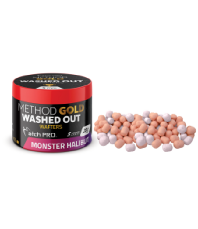 MatchPro Method Gold Wafters Washed Out 8mm Mango, Shrimp, Strawberry, Limoncello of Monster Halibut – Zachte Wafters met Natuurlijke Washed Out Kleur voor Dressuurwateren