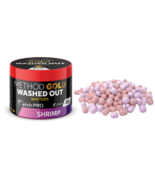 MatchPro Method Gold Wafters Washed Out 8mm Mango, Shrimp, Strawberry, Limoncello of Monster Halibut – Zachte Wafters met Natuurlijke Washed Out Kleur voor Dressuurwateren