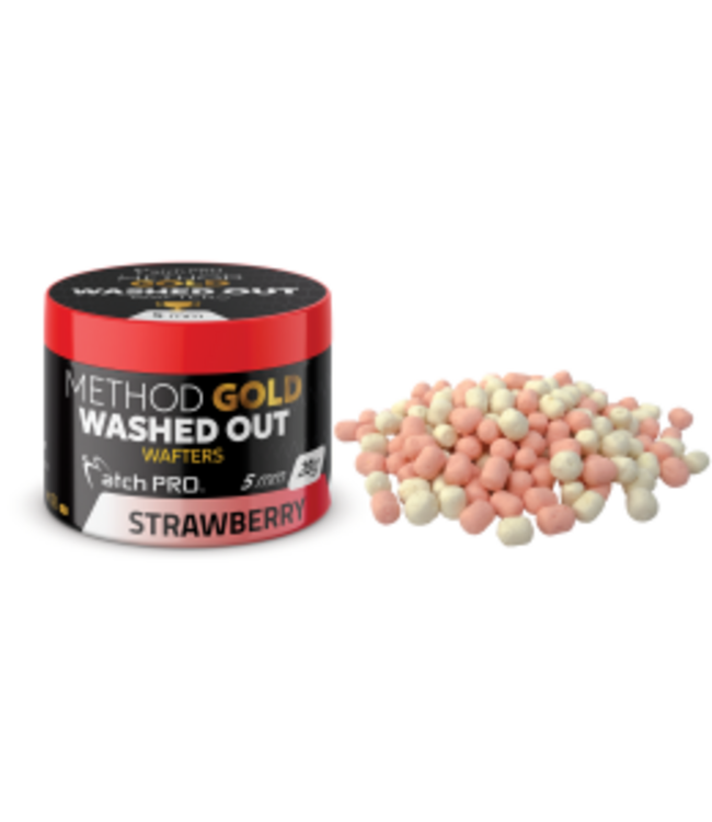 MatchPro Method Gold Wafters Washed Out 5mm Mango, Shrimp, Strawberry, Limoncello of Monster Halibut – Zachte Wafters met Natuurlijke Washed Out Kleur voor Dressuurwateren
