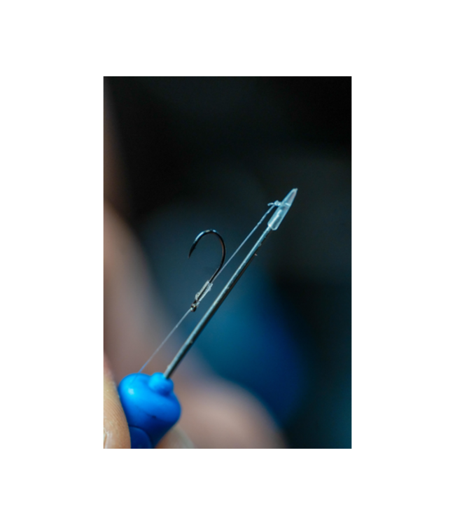 Preston Natural N-30 Eyed-Barbed – Ooghaak met Weerhaak, Medium Draad en Gebogen Punt voor Wormen, Mais en Band’ums