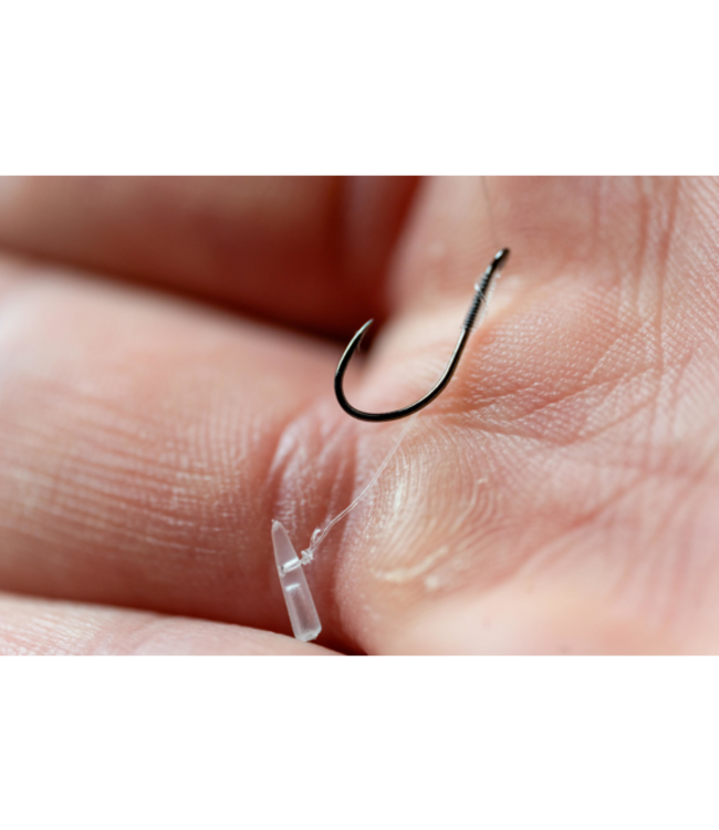 Preston Natural N-30 Eyed-Barbed – Ooghaak met Weerhaak, Medium Draad en Gebogen Punt voor Wormen, Mais en Band’ums